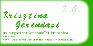 krisztina gerendasi business card